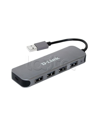 Концентратор с 4 портами USB 2.0 D-Link DUB-H4/E1A в Тольятти Дополнительное оборудование для сетей Pintop.ru