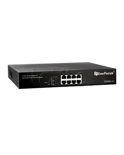Коммутатор PoE 8-портовый EverFocus ES0802-41 в Тольятти Коммутаторы Pintop.ru