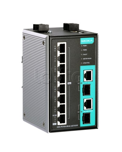 Коммутатор PoE 10-портовый Moxa EDS-P510A-8PoE-2GTXSFP-T в Тольятти Коммутаторы Pintop.ru
