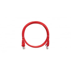 Шнур коммутационный 2хRJ45/8P8C, U/UTP, 4 пары, Кат.5е, LSZH, красный (2м) NIKOMAX NMC-PC4UD55B-020-C-RD