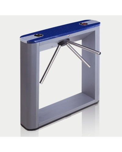 Турникет тумбовый электромеханический с планками антипаника, синей крышкой PERCo-TTD-03.1G (планки антипаника, синяя крышка) в Тольятти Турникеты Pintop.ru