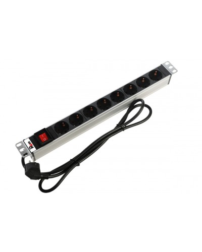 Блок розеток 1U, 8 розеток Schuko Rem R-16-8S-V-440-1.8 в Тольятти Блоки розеток Pintop.ru