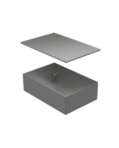 BOX/6-8 Металлическая коробка с крышкой для заливки в пол 249,6х167,6х75мм Экопласт (70161) в Тольятти Распределительные коробки Pintop.ru
